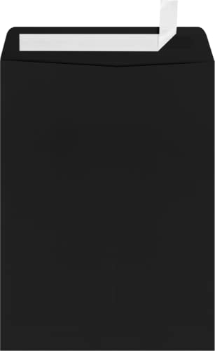 LUXPaper 9 x 12 Open End Envelopes | Peel & Press | Midnight Black | 80lb. Text | 1,000 Qty