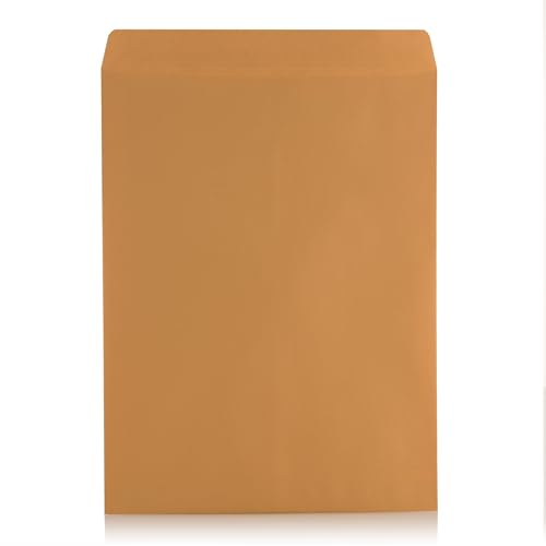 Aimoh 250 9 x 12 Custom Printed Self Seal Catalog Envelopes - Personalized with Logo and Address/Return Address Imprinted- 28lb - Kraft, Ultra Strong Quick-Seal, 9x12 inch, 250 Count (7-38300-250)