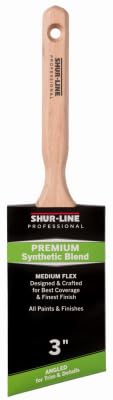 Shur-Line 3" Synthetic Blend Professional Angled Paint Brush with Wood Handle - Quantity of (1)