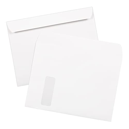 LUXPaper 9 x 12 Booklet Window Envelopes | Bright White | 28lb. Text | 500 Qty