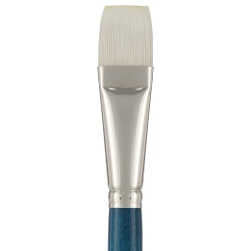 Creative Mark Berlin Synthetic Long Handle Artist Brush - Bright # 28 - Handmade in Germany Art Paint Brush w/Synthetic Filament for Acrylics, Oils, Alkyds - Art Brush w/Sustainable Wood Handle