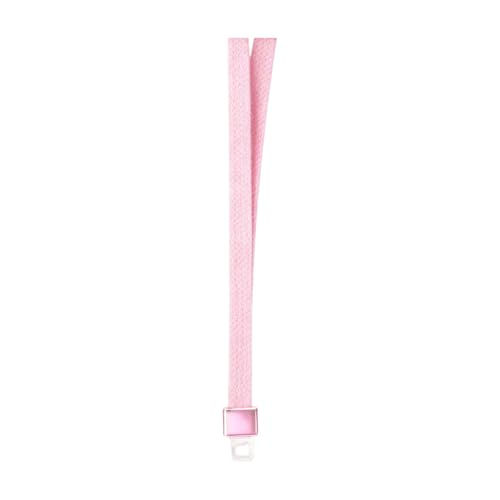 100pack Advanced Lanyard, Soft Silicone Neck Strap with Aluminum Alloy Buckle, Durable ID Badge Holder (pink100pack)
