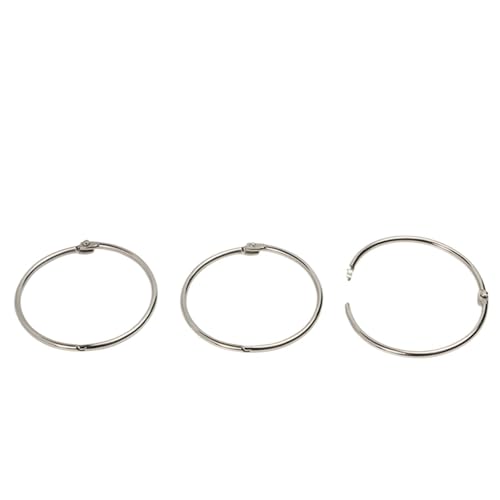 Notebook Rings 70pcs Loose-Leaf Book Binder Rings Keychain Album Craft Photo Circle Clips for Book Binding(70mm)