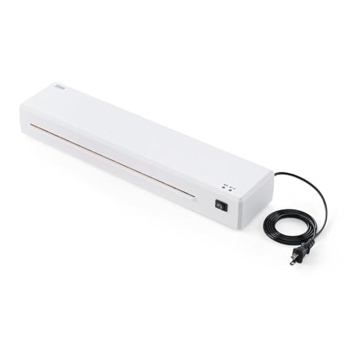 Sanwa Direct 400-LM013 Laminator A3 A4, 90 Second Warm-Up, Supports 75-100 μm, Laminated Machine, 2 Rollers, Small, Equipped with Anti-Clog Lever