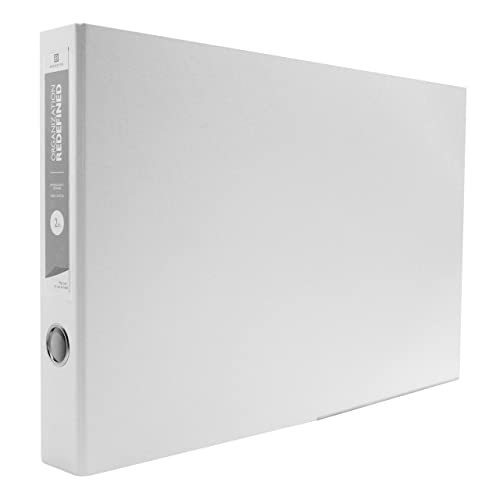 3-Ring Premium Ledger Binder for 11" x 17" Paper - White, by Bindertek