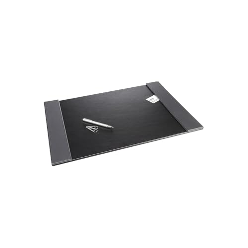 Artistic Monticello Executive Desk Pad, Smooth Writing Desk Mat That Protects Desktop from Scratches & Stains, 24" x 19", Black/Gray