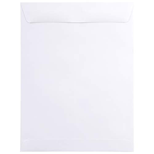 JAM PAPER 9 1/2 x 12 1/2 Open End Catalog Commercial Envelopes - White - Bulk 250/Box