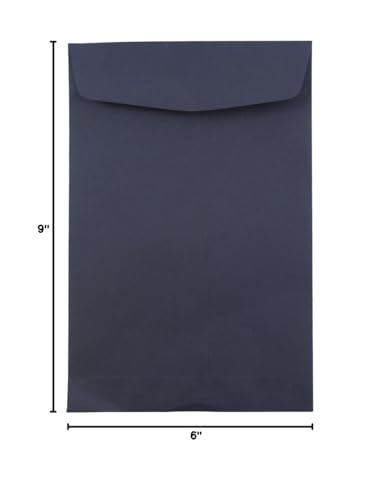 JAM PAPER 6 x 9 Open End Catalog Premium Envelopes - Navy Blue - 100/Pack
