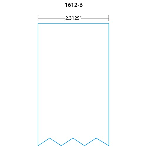 Tec Printer Labels 1600-S/H for SL-9000 Edge to Edge Continuous Strip 60mm Blank, 16 Rolls, 1296 Labels per Roll