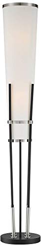 Flute 64" Tall Black and White 2-Light Modern Floor Lamp