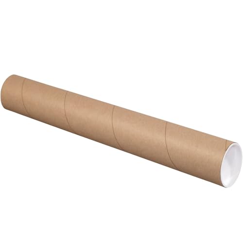 BOX USA Mailing Tubes 3x24, 24-Pack for Shipping, Mailing & Storage