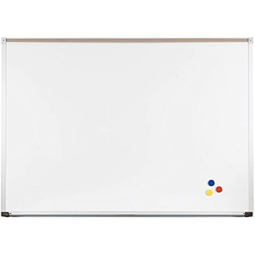 Best-Rite Classroom Deluxe Porcelain Steel Dry Erase Whiteboard, 4 x 12 Feet Magnetic Markerboard With Aluminum Trim & Map Rail (202AM-25)