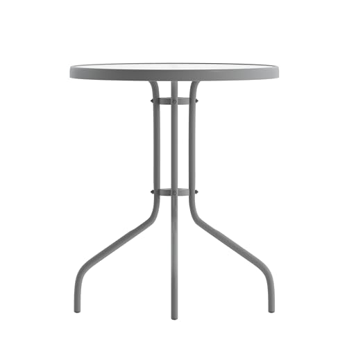 Flash Furniture 23.75 in Round Table, Silver
