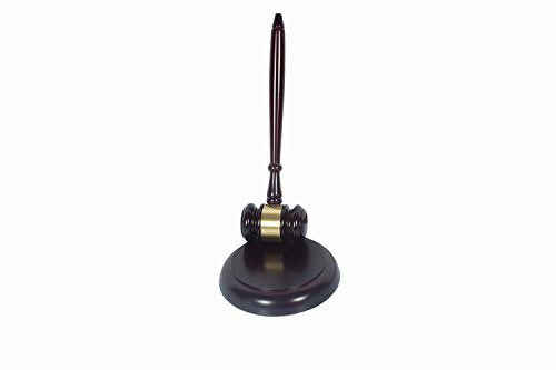 GradPlaza Wooden Judge Gavel Great for Court and Gifts
