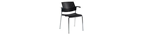Set of 2 Black Stack Chair Black Dimensions: 25"W x 21.5"D x 32"H Weight: 15 lbs