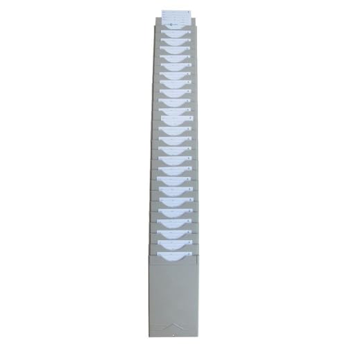 Pyramid Time Card Rack,Light Gray,34 1/2in H 400-X - 1 Each