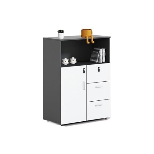 CAOJLjiaxiang-2012 File Cabinet Filing Cabinet Short Cabinet Printer Cabinet Office Organizer Filing Cabinet Partition Storage Cabinet Locking Drawer Cabinet Office Cabinet(Black)