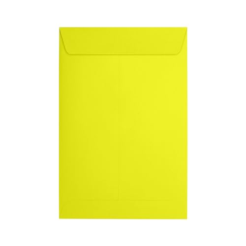 LUXPaper 6 x 9 Open End Envelopes | Peel & Press | Citrus Yellow | 80lb. Text | 1,000 Qty