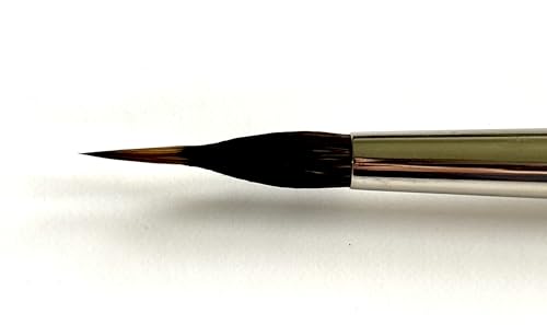 Watson Art Reservoir Liner Brush, Size 8, Series 2000, Natural Hair – Red Sable and Squirrel Hair, Short Handle, Professional Fine Detail Brush for Watercolor, Ink and Gouache, Made in Germany
