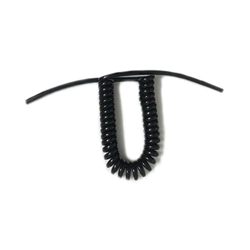 Coiled Mains Flex Curly Spring Cord 2 Core 2.5mm Retractable Power Cable