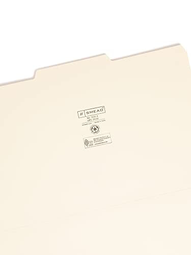 Smead File Folder, 1/3-Cut Tab, Center Position, Legal Size, Manila, 100 per Box (15332)