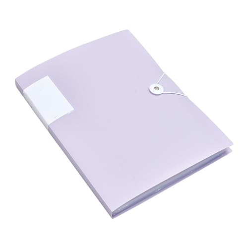 Display Book Binder with Plastic Sleeves Presentation Book Art Portfolio Folder Sheet Protectors/Blue/40Pages(Purple,20Pages)