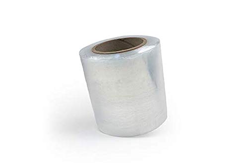 Hand-Stretch Polyethylene 80-Gauge Banding Film with Plastic Dispenser, 5" x 1,000' Per Roll - CASE of 12 Rolls w Dispenser