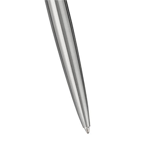 Parker Jotter XL Monochrome Collection, Stainless Steel, Medium Point, Ballpoint Pen with Blue Ink, Silver - Smooth Writing, Signature Design, Stationary, Desk Essentials