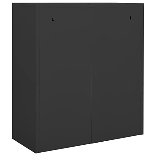 vidaXL Office Cabinet Anthracite 35.4"x15.7"x40.2" Steel