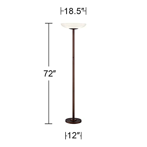 Meridian Light Blaster 72" Tall Bronze 4-Light Torchiere Floor Lamp