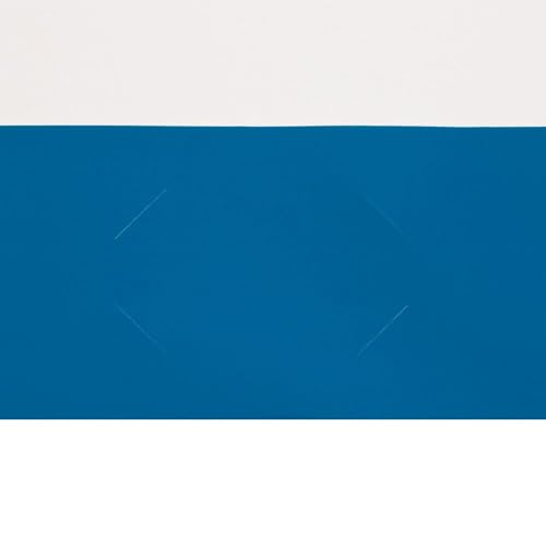 JAM PAPER Laminated Two Pocket Glossy 3 Hole Punch School Folders - Letter Size - High Gloss Blue - Bulk 100/Box