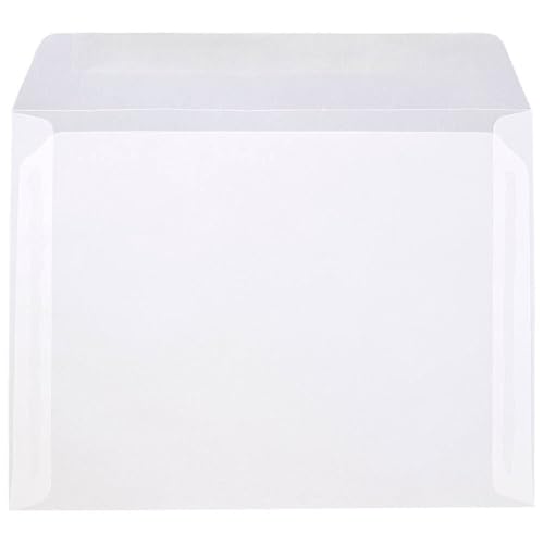 LUXPaper Booklet Envelopes | 9 1/2" x 12 5/8" | Clear Translucent | 30lb. Text | 50 Qty