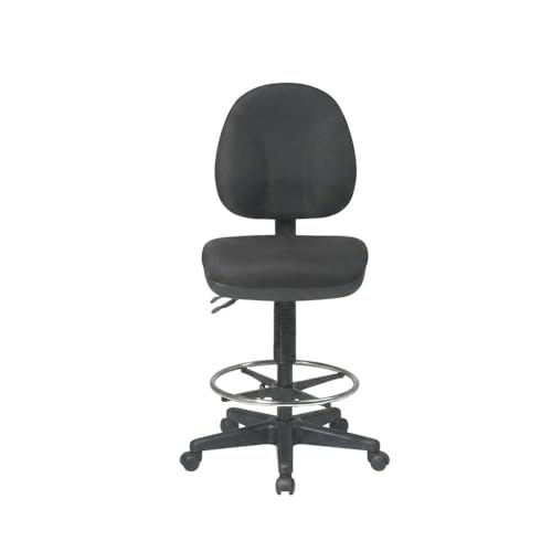 Bison office Fabric-Upholstered Task Stool with Ergonomic Drafting Seat, Adjustable Height Drafting Chair for Office and Commercial Use