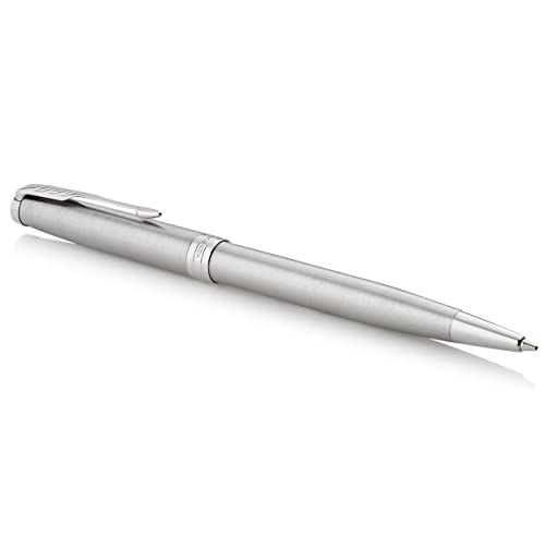 Parker Sonnet Ballpoint Pen, Stainless Steel with Palladium Trim, Medium Point Black Ink (1931512)