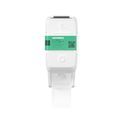 Zebra ZSB Series Labels - Potato Starch-Based Printer Label Paper - Recyclable Cartridge for Stickers - Versatile, Cloud-Based Adhesive - Address, 1.25" x 3.5"