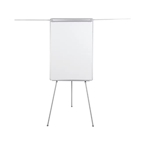 Bi-Office Magnetic Flip Chart on Tripod with Aluminium Frame and Adjustable Paper Holder