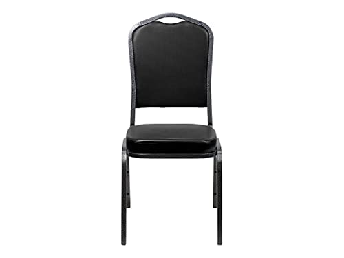 Flash Furniture DC01SVBKVY Vinyl Banquet Chair, Black, 10/Pack (FD-C01-SILVERVEIN-BK-VY-GG)