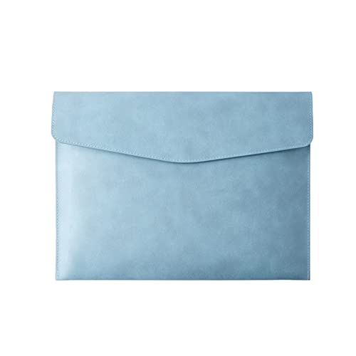 AEYSD-456 Filing Envelopes A4 Business Felt Folder Classic Snap Design Large Capacity Document Bag Office Supplies File Organizer Plastic Folders (Color : Light Blue)