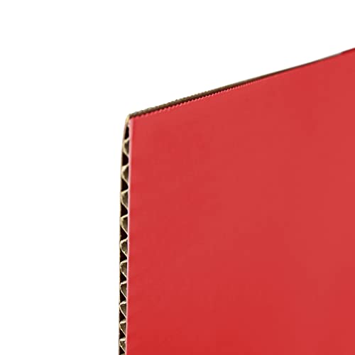 Flipside Products 36” x 48” Project Boards for Presentations, Science Fair, School Projects, Event Displays and Trifold Picture Board, Proudly Made in USA - Red - 10 Pack
