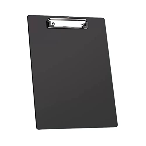 ECOLFE clipboard, 20 Pcs with Stainless Steel Strong Board Clip Plastic Data Organization Folder for School, Office and Home Plastic Folders(Black)