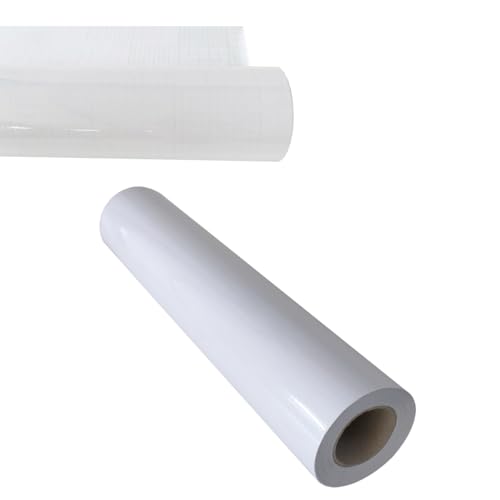 INTBUYING 1968x25 Inch (0.7x54Yard) 2 mil Thickness Glossy UV Luster Vinyl Cold Laminating Film 3 Inch Core Glossy Cold Roll Laminate Clear Cold Lamination for Photo Picture Laminating and Protection