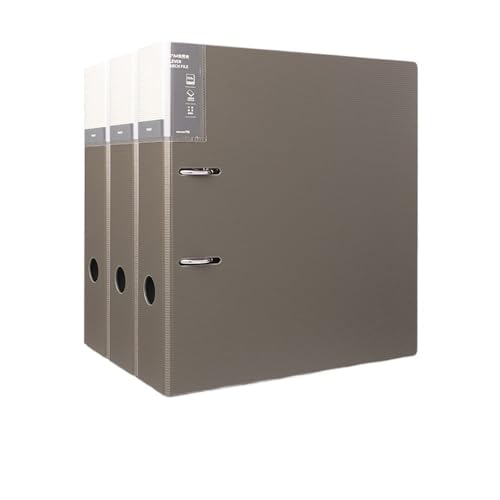 Letter Size 3-piece A4 Perforated File Folder 2-Hole Data Sheet Detachable Archive Storage for Organized(Gris)