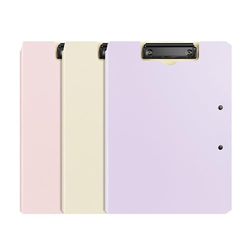 Filing Envelopes 3 Pcs PP Foldable Cover Clipboard Folder Sturdy Double Clip Folder Contract File Organizer Binder Office Supplies Plastic Folders