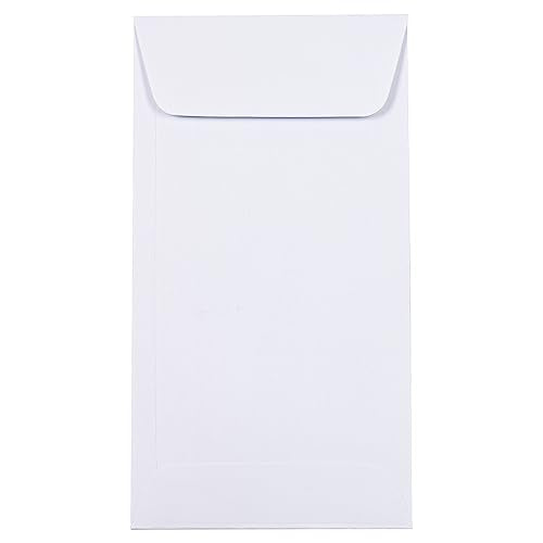 JAM PAPER #7 Coin Business Envelopes - 3 1/2 x 6 1/2 - White - Bulk 500/Box