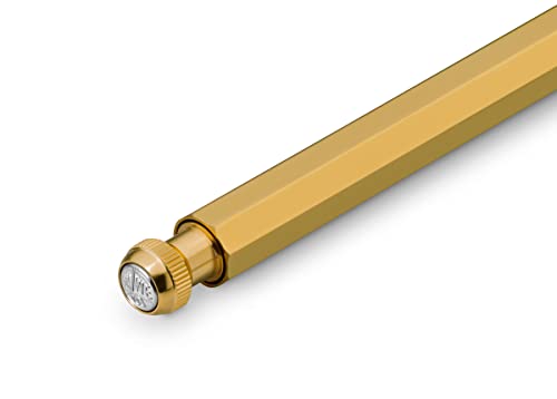 Kaweco Special Mechanical Pencil Brass 0.7 mm I Lead Pencil Made of Premium Brass I Push Lead Pencil 14 cm I Refillable Pencil with Eraser