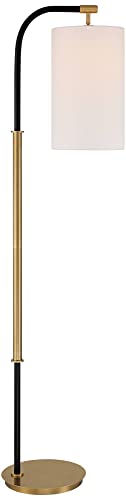 Sausalito 67" Tall Downbridge Black and Warm Gold Floor Lamp