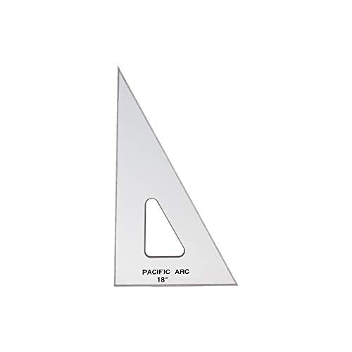 Pacific Arc Drafting Triangle, 18-inch, 30/60/90 Degrees, w/Inking Edge, Topaz