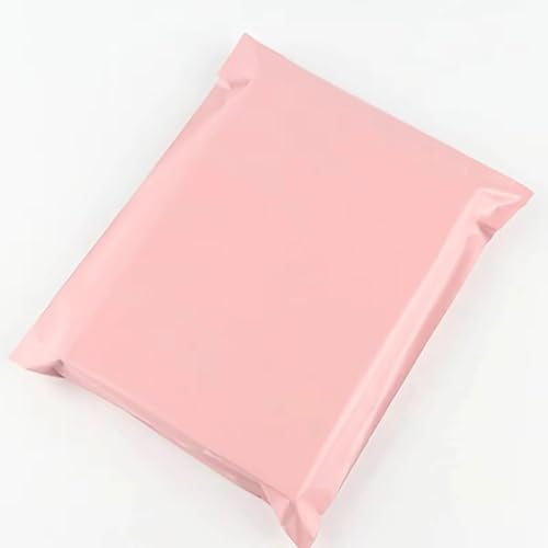 YINUK 50pcs Pink Plastic Courier Bag Courier Packaging Bag Thickened Garment Waterproof Mailing Bag Self Sealing Envelope Bag(45x60cm)