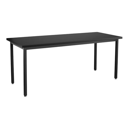 NPS SLT 7 Series 24x72" Metal Science Lab Table with Chem-Res Top in Black