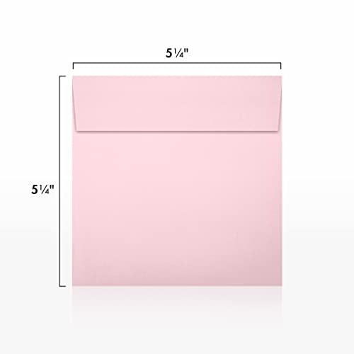 LUXPaper Square Invitation Envelopes | Peel & Press | 5 1/4" x 5 1/4" | Candy Pink | 80lb. Text | 1,000 Qty